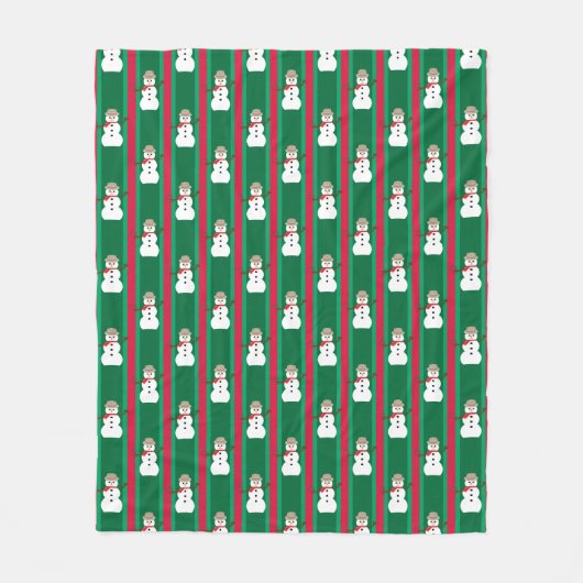 Leuke en Fancy Kerstmis Sneeuwman Detective Fleece Deken (Voorkant)