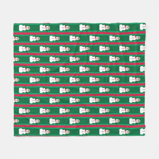 Leuke en Fancy Kerstmis Sneeuwman Detective Fleece Deken (Voorkant (Horizontaal))