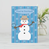 Leuke en Fancy Kerstmis Sneeuwman Detective Kaart (Staand voorkant)