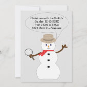 Leuke en Fancy Kerstmis Sneeuwman Detective Kaart (Achterkant)