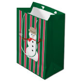 Leuke en Fancy Kerstmis Sneeuwman Detective Medium Cadeauzakje (Voorkant Gekanteld)