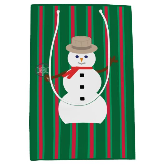 Leuke en Fancy Kerstmis Sneeuwman Detective Medium Cadeauzakje (Voorkant)