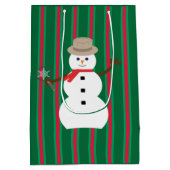 Leuke en Fancy Kerstmis Sneeuwman Detective Medium Cadeauzakje (Achterkant)