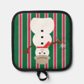 Leuke en Fancy Kerstmis Sneeuwman Detective Pannenlap (Voorkant)