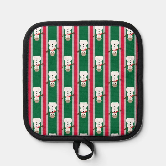 Leuke en Fancy Kerstmis Sneeuwman Detective Pannenlap (Voorkant)