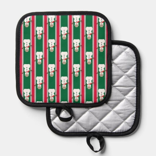 Leuke en Fancy Kerstmis Sneeuwman Detective Pannenlap (Voorkant / Achterkant)