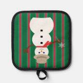 Leuke en Fancy Kerstmis Sneeuwman Detective Pannenlap (Voorkant)