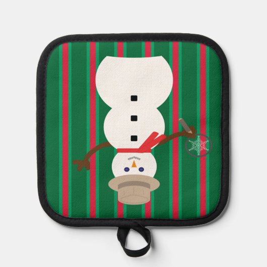 Leuke en Fancy Kerstmis Sneeuwman Detective Pannenlap (Voorkant)