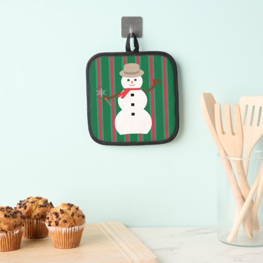 Leuke en Fancy Kerstmis Sneeuwman Detective Pannenlap (Insitu(Ophanging))