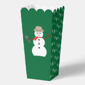 Leuke en Fancy Kerstmis Sneeuwman Detective Popcor Bedankdoosjes (Voorkant)