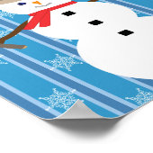 Leuke en Fancy Kerstmis Sneeuwman Detective Poster (Hoek)