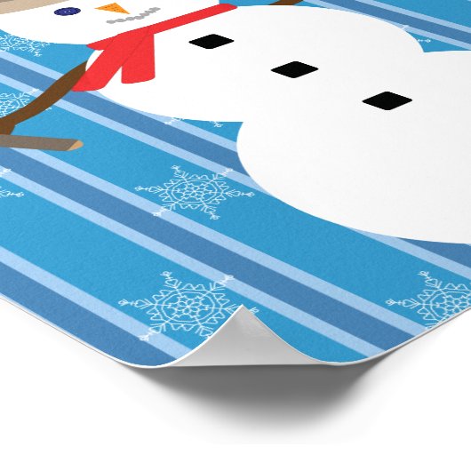 Leuke en Fancy Kerstmis Sneeuwman Detective Poster (Hoek)