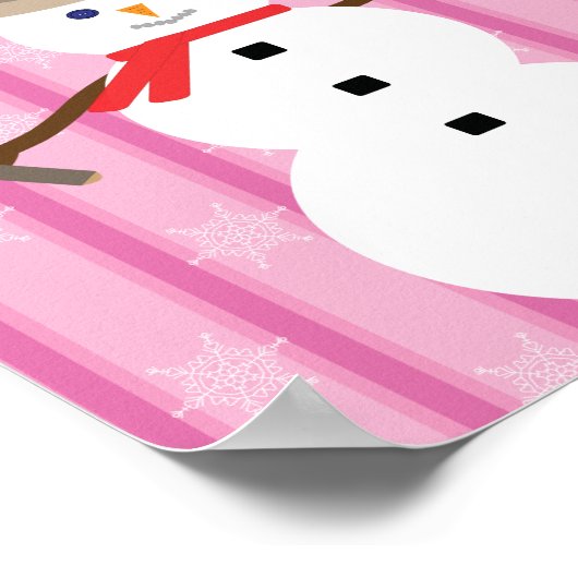 Leuke en Fancy Kerstmis Sneeuwman Detective Poster (Hoek)