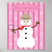 Leuke en Fancy Kerstmis Sneeuwman Detective Poster (Voorkant)