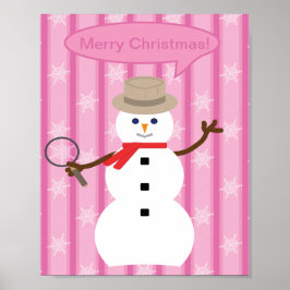 Leuke en Fancy Kerstmis Sneeuwman Detective Poster