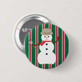 Leuke en Fancy Kerstmis Sneeuwman Detective Ronde Button 5,7 Cm (Voorkant /achterkant)
