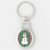 Leuke en Fancy Kerstmis Sneeuwman Detective Sleutelhanger (Voorkant)