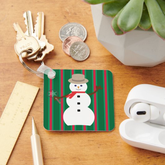 Leuke en Fancy Kerstmis Sneeuwman Detective Sleutelhanger (Bureau)