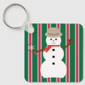 Leuke en Fancy Kerstmis Sneeuwman Detective Sleutelhanger (Voorkant)