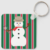 Leuke en Fancy Kerstmis Sneeuwman Detective Sleutelhanger (Achterkant)