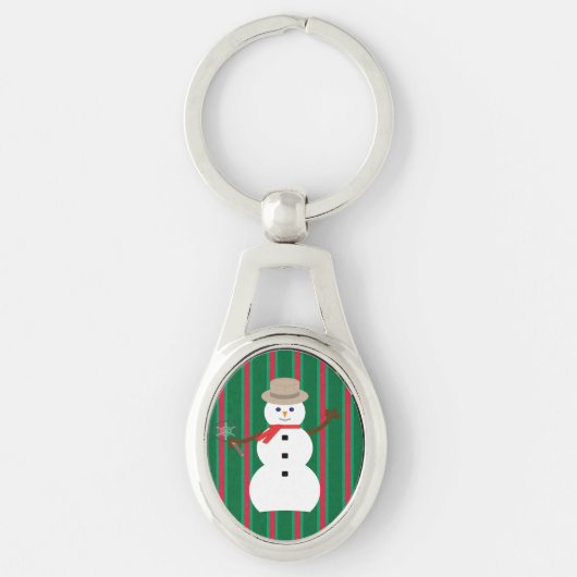 Leuke en Fancy Kerstmis Sneeuwman Detective Sleutelhanger (Voorkant)