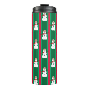 Leuke en Fancy Kerstmis Sneeuwman Detective Thermosbeker
