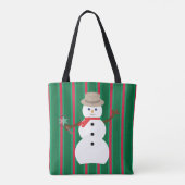 Leuke en Fancy Kerstmis Sneeuwman Detective Tote Bag (Achterkant)