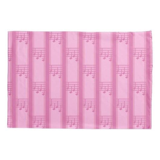 Leuke en Fancy  muziek Note Striped Kussensloop (Achterkant)