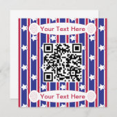 Leuke en Fancy Patriottische Stars en Stripes QR Kaart (Voorkant / Achterkant)