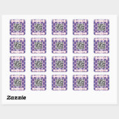 Leuke en Fancy Patriottische Stars en Stripes QR Vierkante Sticker (Vel)