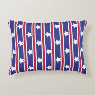 Leuke en Fancy Patriottische Sterren en Strepen Accent Kussen