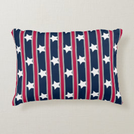 Leuke en Fancy Patriottische Sterren en Strepen Accent Kussen