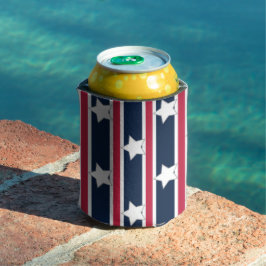 Leuke en Fancy Patriottische Sterren en Strepen Blikjeskoeler