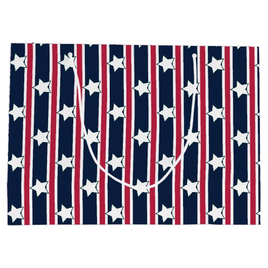 Leuke en Fancy Patriottische Sterren en Strepen Groot Cadeauzakje (Achterkant)