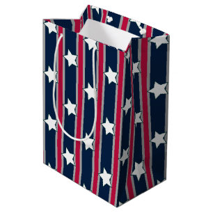 Leuke en Fancy Patriottische Sterren en Strepen Medium Cadeauzakje