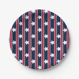Leuke en Fancy Patriottische Sterren en Strepen Papieren Bordje