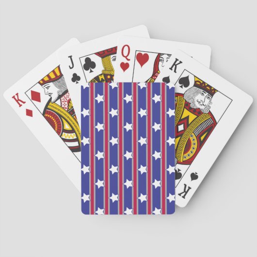 Leuke en Fancy Patriottische Sterren en Strepen Pokerkaarten (Achterkant)