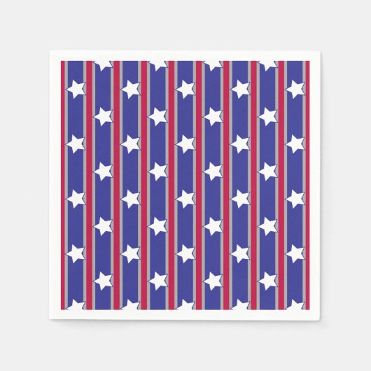 Leuke en Fancy Patriottische Sterren en Strepen Servet (Voorkant)