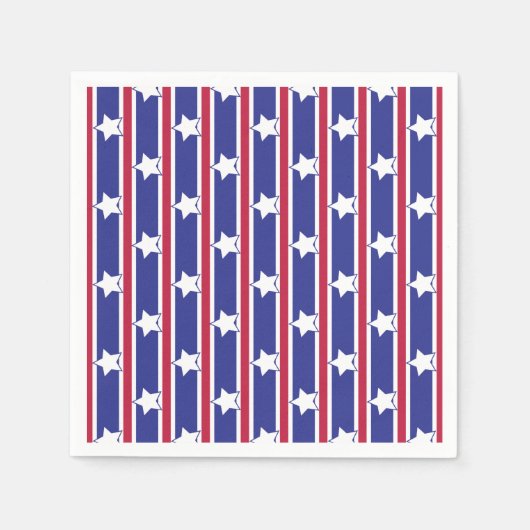 Leuke en Fancy Patriottische Sterren en Strepen Servet (Voorkant)