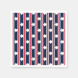 Leuke en Fancy Patriottische Sterren en Strepen Servet