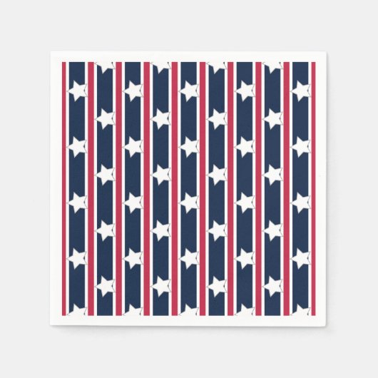 Leuke en Fancy Patriottische Sterren en Strepen Servet (Voorkant)