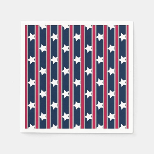 Leuke en Fancy Patriottische Sterren en Strepen Servet (Voorkant)