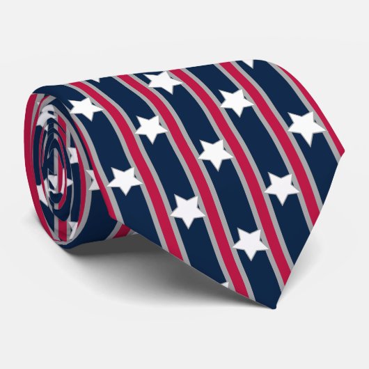 Leuke en Fancy Patriottische Sterren en Strepen Stropdas (Opgerold)