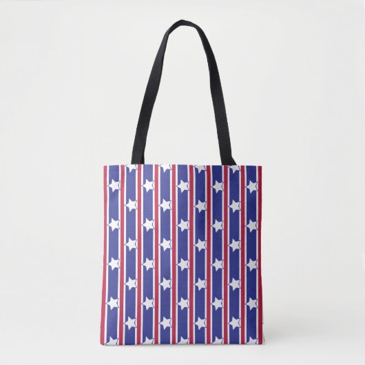 Leuke en Fancy Patriottische Sterren en Strepen Tote Bag (Voorkant)