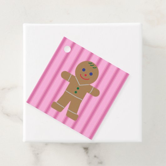 Leuke en Fancy Pink Gingerbread Man Bedankjes Labels (In situ)