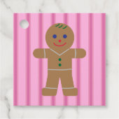Leuke en Fancy Pink Gingerbread Man Bedankjes Labels (Voorkant)