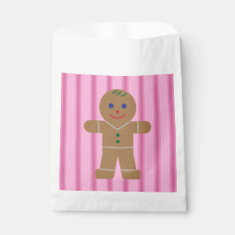 Leuke en Fancy Pink Gingerbread Man Bedankzakje
