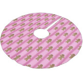 Leuke en Fancy Pink Gingerbread Man Kerstboom Rok (Gekanteld)