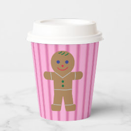 Leuke en Fancy Pink Gingerbread Man Papieren Bekers