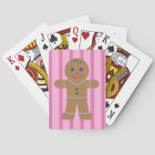 Leuke en Fancy Pink Gingerbread Man Pokerkaarten (Achterkant)